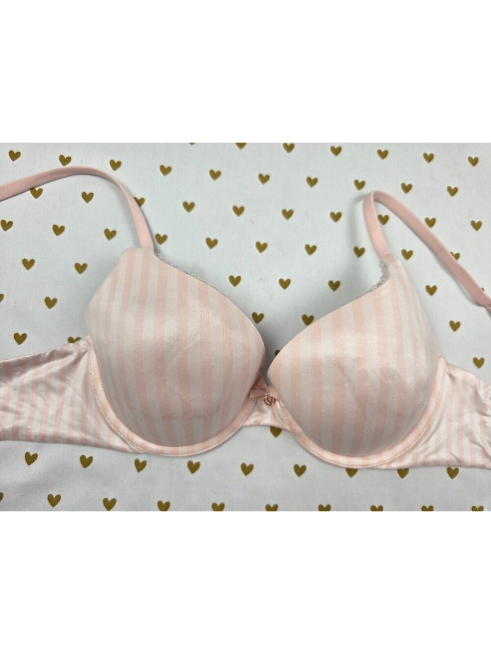 Victorias Secret Iconic Satin Striped Perfect Shape Bra 36B